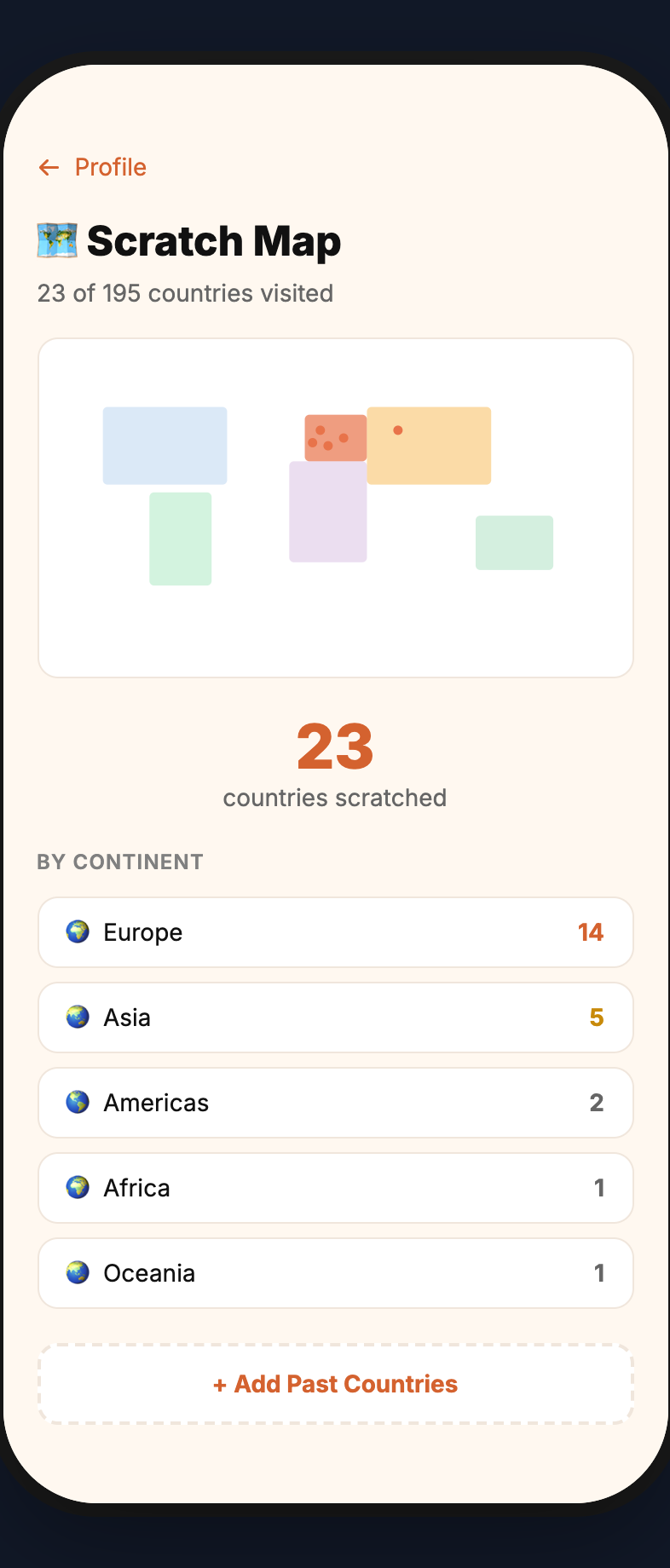 Trevoya scratch map screen